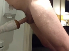 Groaning while pumping more cum into my fleshlight 7