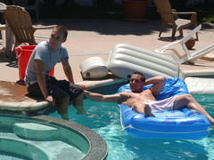 Insolent lovers hook up by the pool and fuck in the hotel room