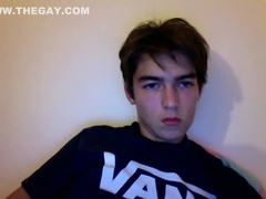 Exotic male in crazy handjob, solo male gay sex scene