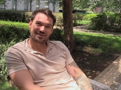 Chubby Czech dude bottoms for a very hard dude