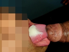 Probe and gulp jizz from CK shop young guy's fleshy manhood