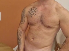 Latin Fireman with Bulky Fashion - Mary Striptease - Onanism and Nutting in Lingerie