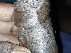 Fondling & teasing young black cock
