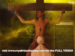 Hot Christian Twink Gets His Sins Forgiven After Dominant Holy Step father Fucks Him Bareback!