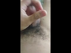 Horny Thailand guy jerking off his big dick