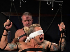 Naked male slave endures monster dick in the ass the hard way