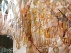 Wanking and cumming over a very messy shared porn mag