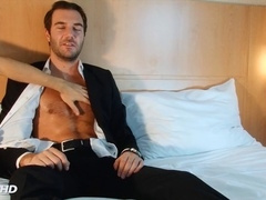 Hairy man, masturbate, straight guy