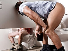 Hard restroom fuck with Tobias and Luke Adams