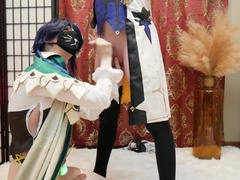Genshin Impact Femboys Venti X Albedo Hot Raw Fuck