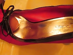 Pissing sexy Red n Black Peep Toes fm MrMessyshoes