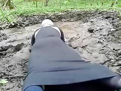 Pati wet mud black dress
