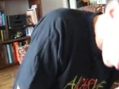 Elder guy gives an astounding bj to a XXL weenie