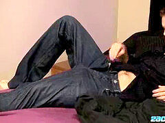 lollipop ring Billy Club masturbating off and shooting jizm solo