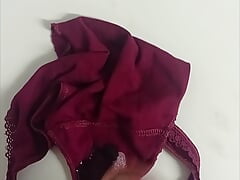 Cumming on very dirty BBW cuckold milf panty
