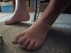 Male Slave with sports socks and Smith and Wesson Leg Irons