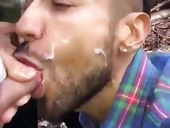 Cum face in park