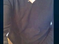 Str8 daddy showing off his cock on cam