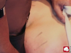 Mouth creampie for bound handsome submissive homosexual
