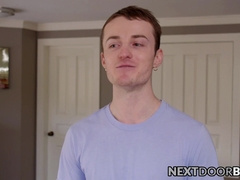 Skinny tattooed gay barebacked by muscular hunk in threeway