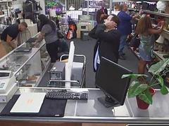 Pawn shop customer is ridden hard by the boss