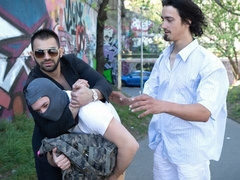 Burglary-themed 3some with Luke, Peter Uman, and Ray
