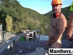 Ass Construction Workers On The Rooftop 10 Min