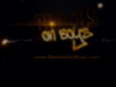 White boy rails a big black cock