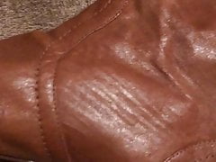 Steve Madden slouch boots soak up cum