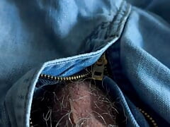 Army soldier jerks off wearing a black jock and jeans - shoots a nice load!