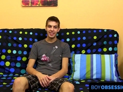 BoyObsession.com - Max Morgan's sexy twink fat dick jerk off at home