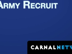 Austin Young lays on his back to take in his mouth Brian's big dick while moaning lus