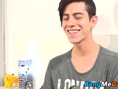 Young sweet twinkie enjoys getting his mouth and ass stuffed