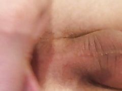hairy twink gapes with a glass plug