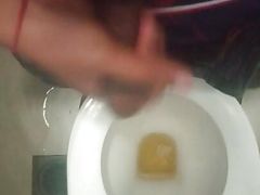 Piss And Cumshot in Office Washroom #2
