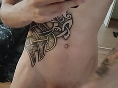 Endo jerk off and use ice in his ass and use dildo and cum