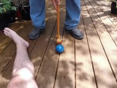 The Alamo Eagle: Sir T And Pj Use My Balls As A Target In Their Cbt Croquet Game