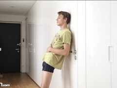 Andrew Green lying on the floor to jerk off fast