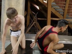 Wrestling, twink, cum