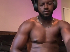 Gam wiggling Salivating BIG BLACK COCK solo fucky-fucky and guts have fun