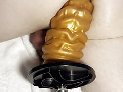 4K! Huge 16" Silicone Fantasy Dildo On HiSmith Fuck Machine!! Wow!