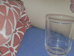 Cumshot after 1 week and 2 days of abstaining in shotglass