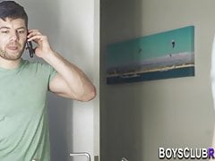 Built hunk bareback fucks for cum on buff ass