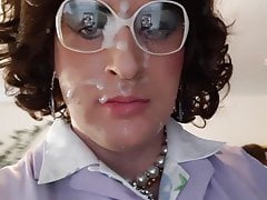 Ilona with a lot of cum on her face