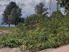 Playing and Cumming down the riverside