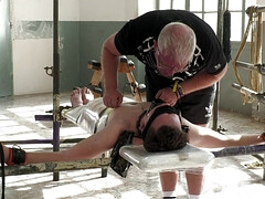 Nude boy lets grandpa fool around with his dick in raw maledom scenes