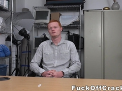 Ginger straighty barebacked by BBC office manager