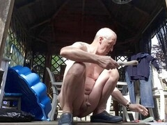 Grandpa facials, dads, eating his own cum