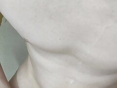 Busting a huge load all over my body