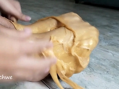 Golden slime fetish soles
